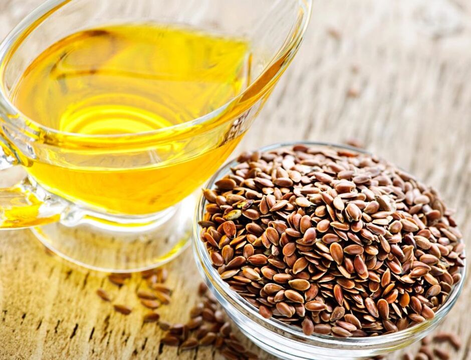 olio di semi di lino per l'ingrandimento del seno